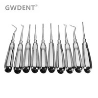 10 sztuk ze stali nierdzewnej Dental ortodontyczne korzeń winda głowy zakrzywione pióro narzędzie stomatologia dentysta Instrument wybielanie zębów urządzenie 1